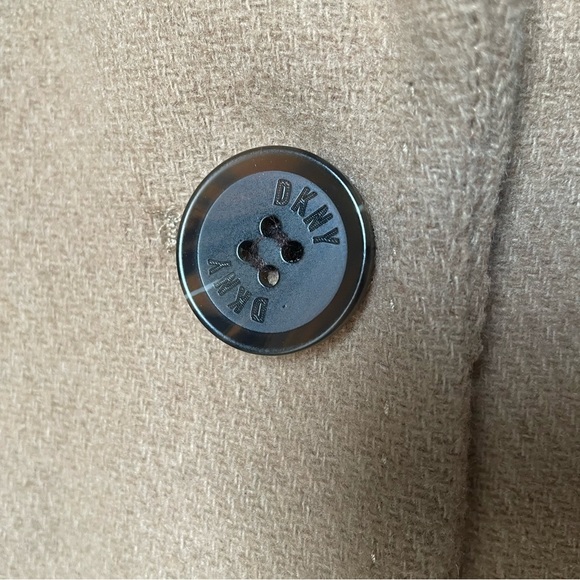 DKNY Camel Wool Blend Longline Coat Size XL - Picture 6 of 14